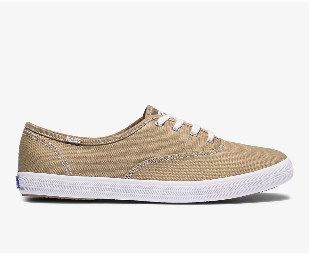 Tenis Keds Mujer Marrom - Champion Seasonal Organic Cotton Lona - 1056-HIRDA